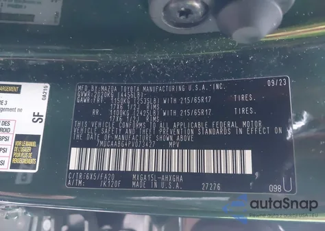 2023 Toyota Corolla Cross Le из США, поврежденный, VIN 7MUCAABG4PV073427